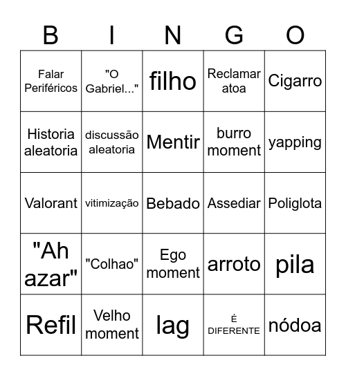 Alakraw Bingo Card