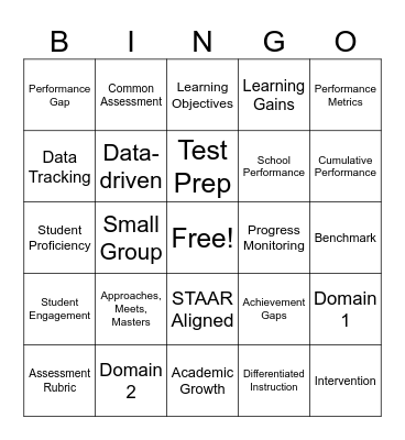 Data Bingo Card