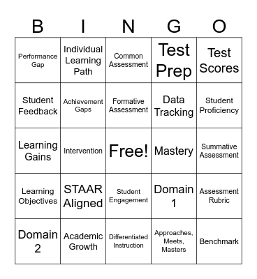 Data Bingo Card
