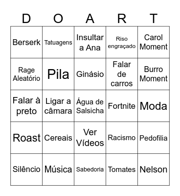 Bingo Duarte Bingo Card