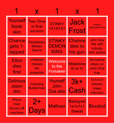 Forsaken Bingo! Bingo Card