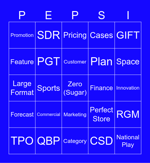 Retail Call Bingo Card