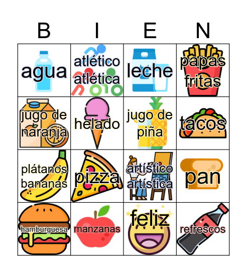 Duolingo S1U1 Bingo Card