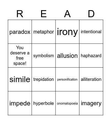 I love reading BINGO! Bingo Card