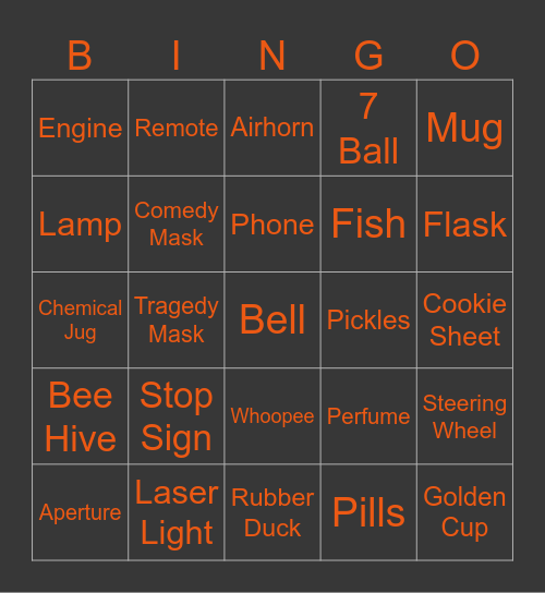 Lethal Scrap Bingo Card