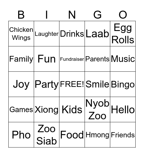Xiong Bingo Card