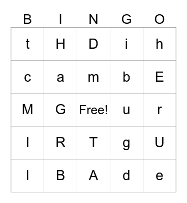 Phonics Phiesta Bingo Card