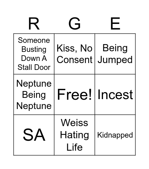 CAI Chaos Bingo Card