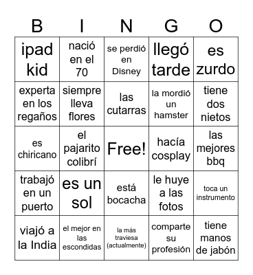 Bingo Card