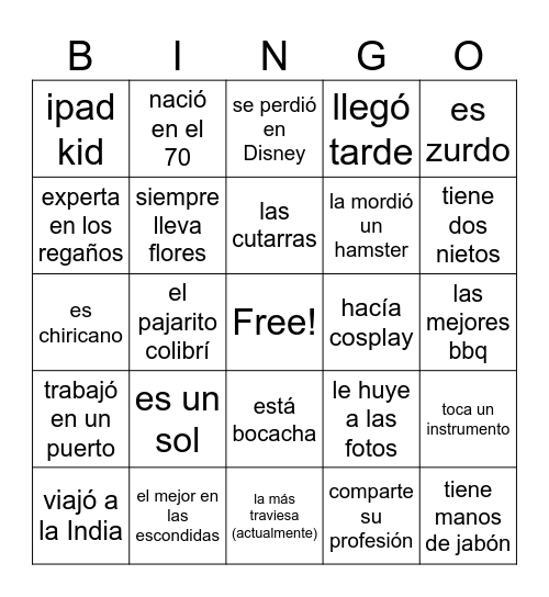 Bingo Card