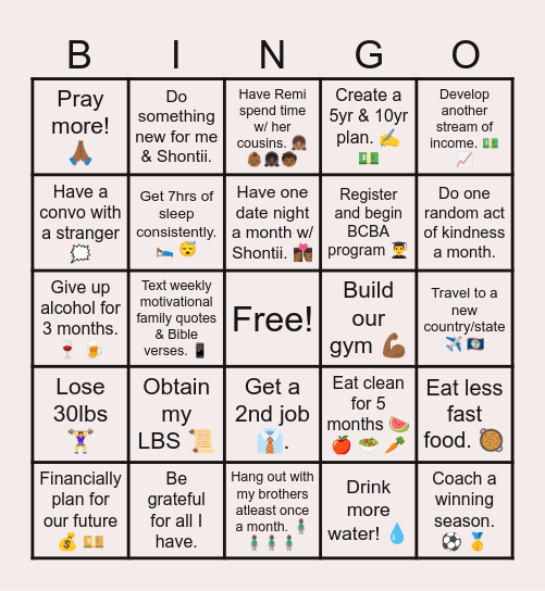 Shead’s 2025 Bingo card Bingo Card