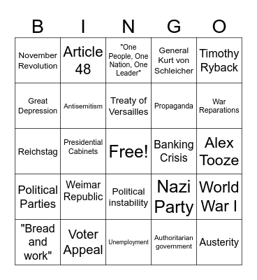Bingo Card