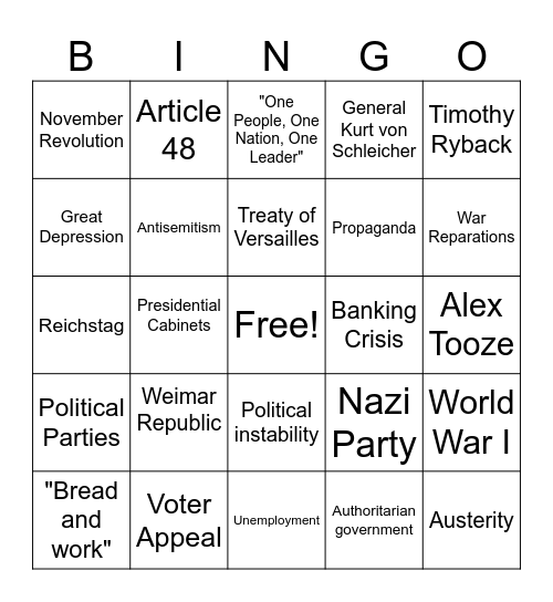 Bingo Card