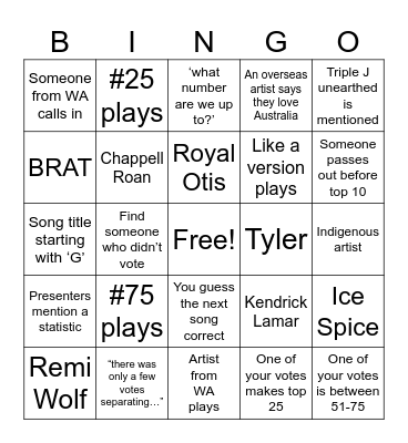Hot Bingo Card