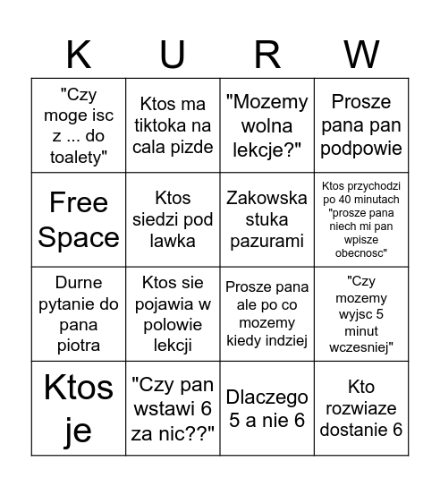 INFORMATYKA BINGO Card