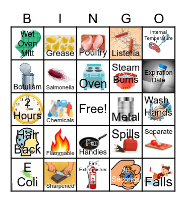 Food Safety Bingo Card