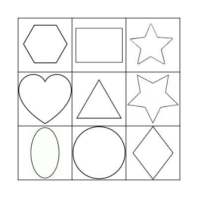 Shapes Bingo Card