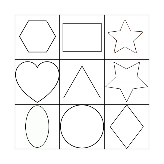Shapes Bingo Card