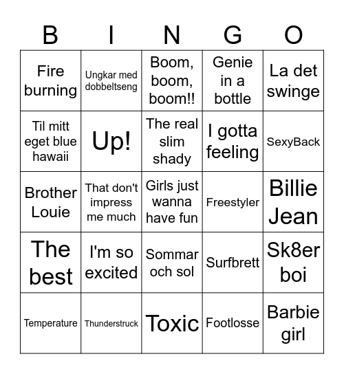 Godt og blandet! Bingo Card