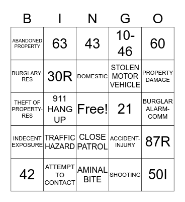 CALL TAKERS Bingo Card