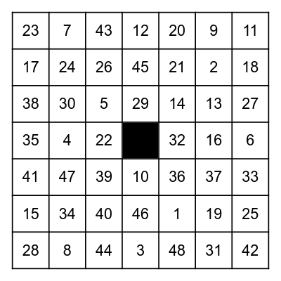 Bingo Musical! Bingo Card