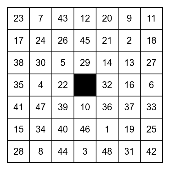 Bingo Musical! Bingo Card