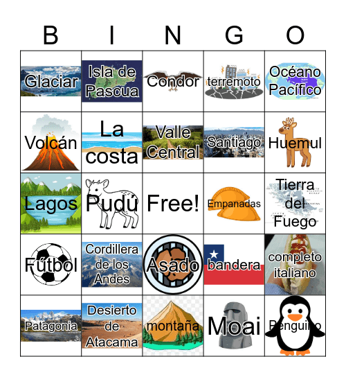 Chile Bingo Card