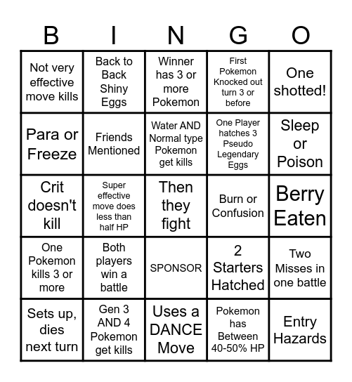 Then we react bingo Dylan Eggs Bingo Card