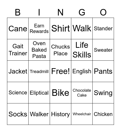 Saif's Stuff Bingo Card