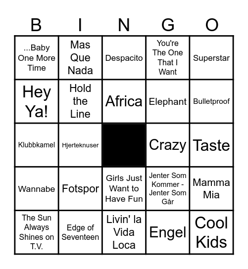 TACO BINGO Card