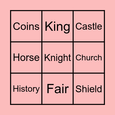 Medieval Bingo! Bingo Card