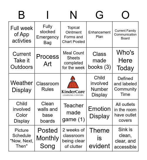 Winter Classroom Refresh BINGO Card