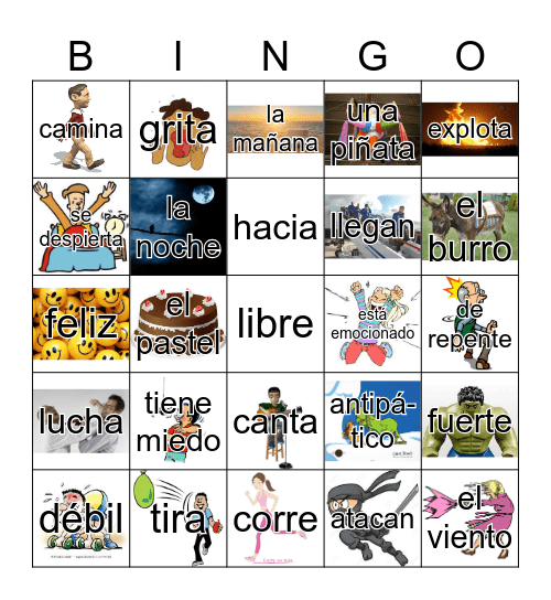 Feliz Cumpleaños Mickey Mouse Bingo Card