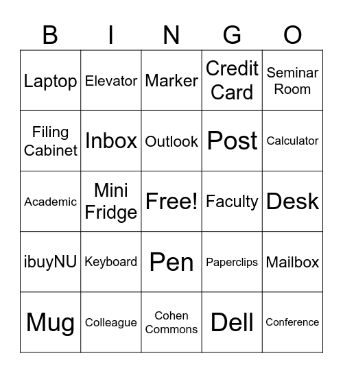 Office Bingo Card