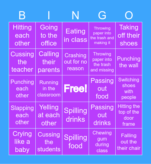 What Will Happen Bingo Card