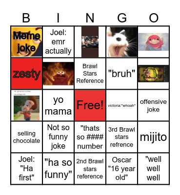What did he say? Bingo Card