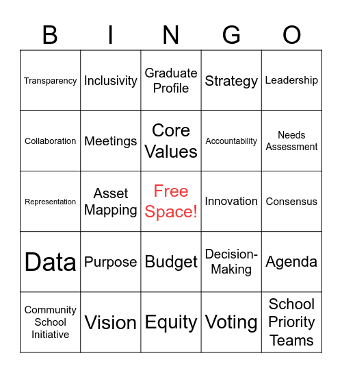 Bylaw Bingo Card