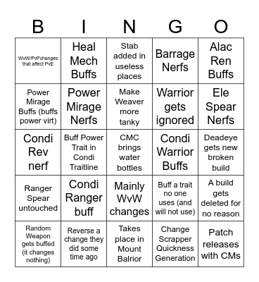24/01 Balance Preview Bingo Card