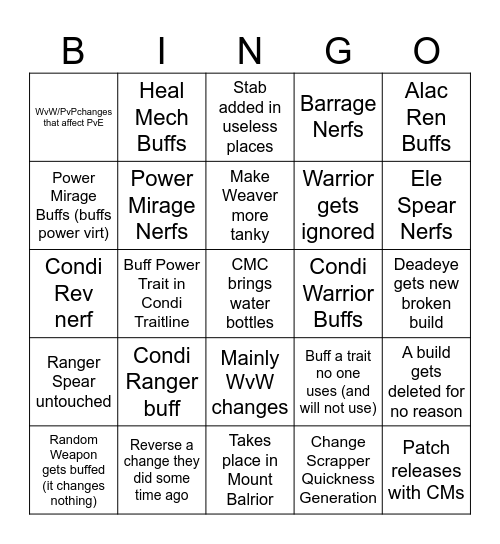 24/01 Balance Preview Bingo Card