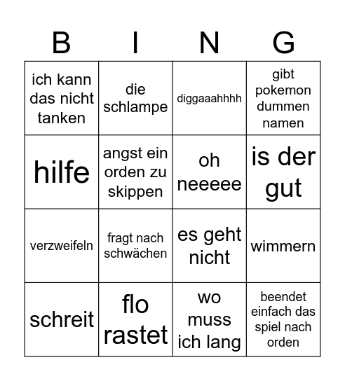 flos pokemon bingo Card