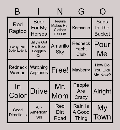 Y2K NIGHT COUNTRY Bingo Card