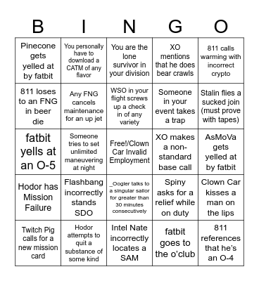 AWF BINGO Card
