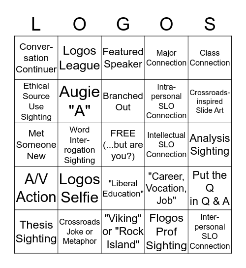 Symposium Day BINGO Card