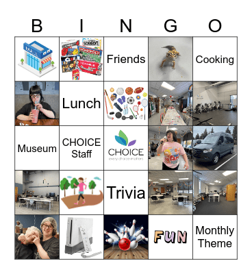 AMY'S CHOICE BINGO Card