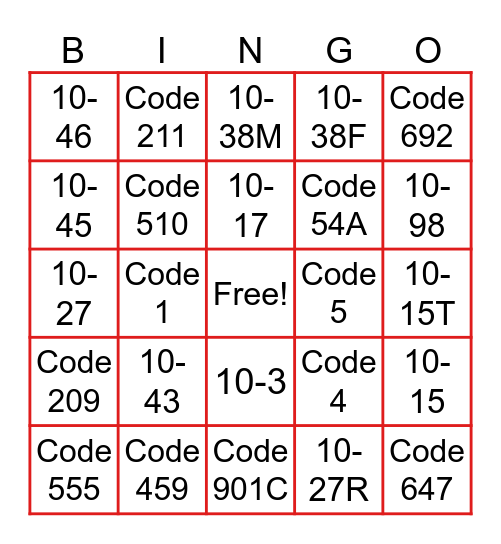Pinal Dispatch Bingo Card