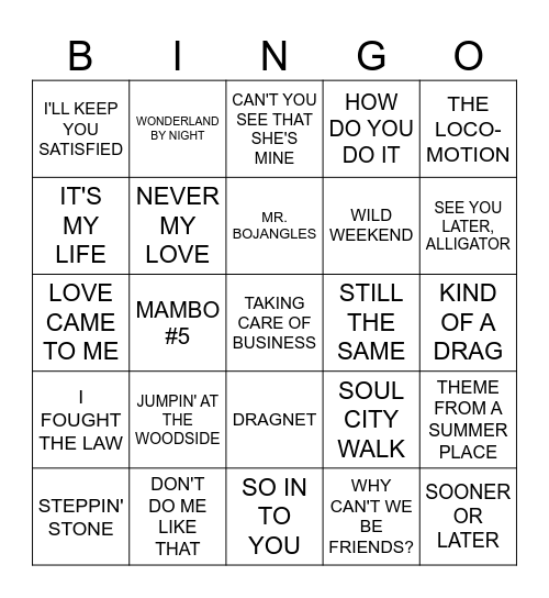 MB #73  -  Bands of Gold Bingo Card