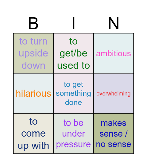 January 26 Bingo Card