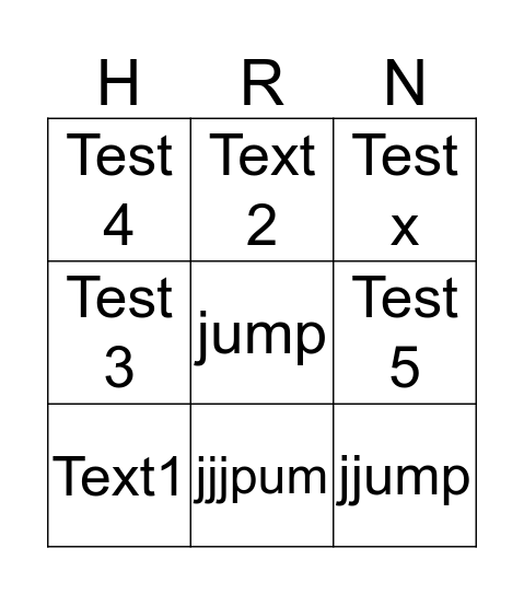 NAAAHR Conference 2016 Bingo Card