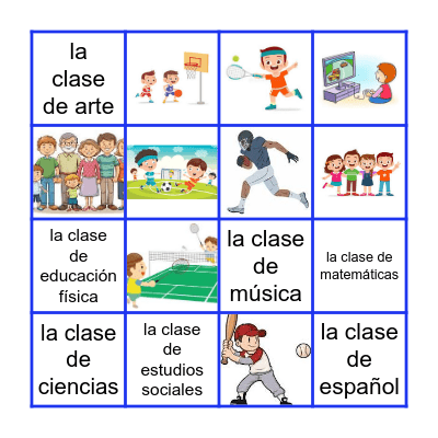 4thGrade Actividades y Clases Bingo Card