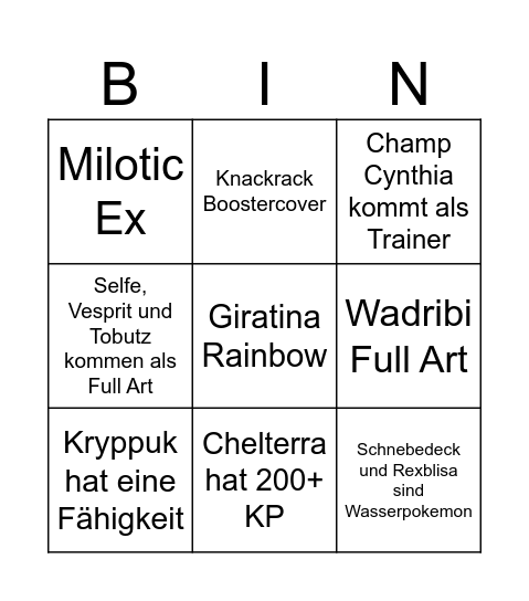 KingJulian🦎 Bingo Card